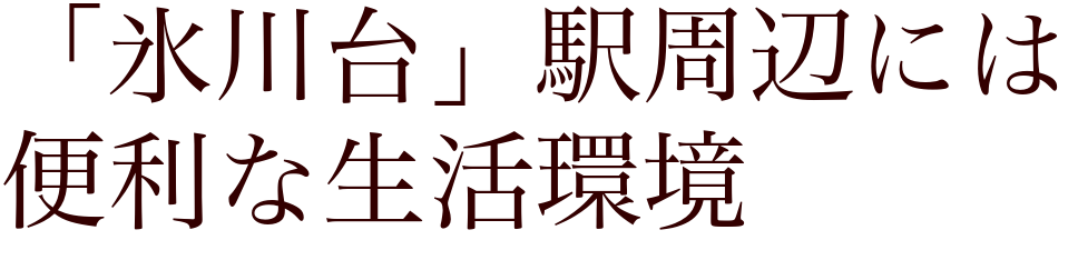 「氷川台」駅周辺には便利な生活環境